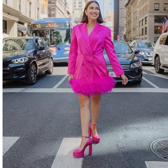 Antonio Melani x Breast Cancer Awareness Capsule Hotfix Rhinestone Platform Pump - Picture 4 of 13